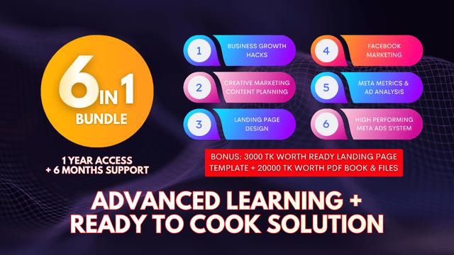 Learn + Ready To Cook Solution ( 6 in 1 Bundle Course )